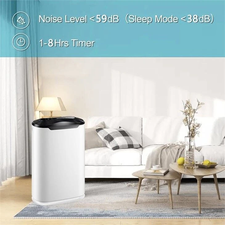 Intelligent Sensor Pm2.5 Display Desktop Air Purifier WIth True Hepa Filter Home Air Purifier